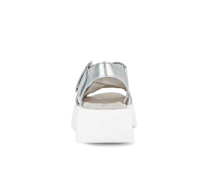 Gabor Damen  Plateau Sandale Silber - Effektleder