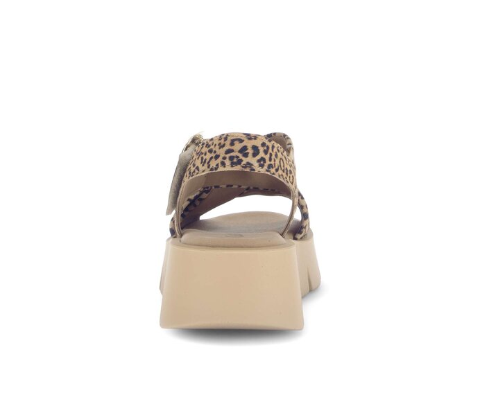 Gabor Damen  Plateau Sandale Beige - Rauleder