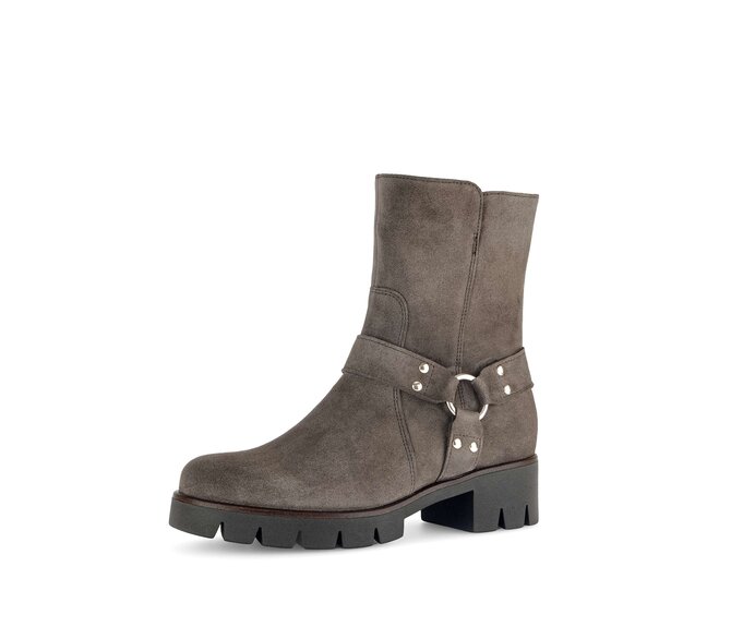 Gabor Damen  Biker Boots Braun - Rauleder