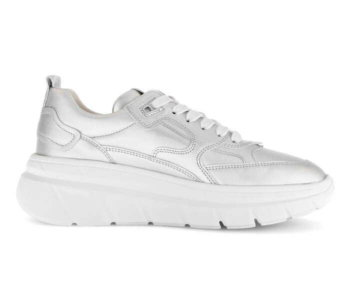 Gabor Damen  Sneaker Low Silber - Effektleder