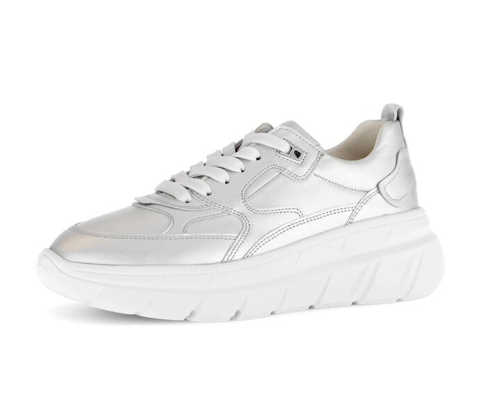 Gabor Damen  Sneaker Low Silber - Effektleder