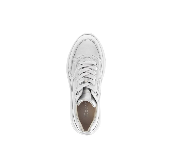 Gabor Damen  Sneaker Low Silber - Effektleder