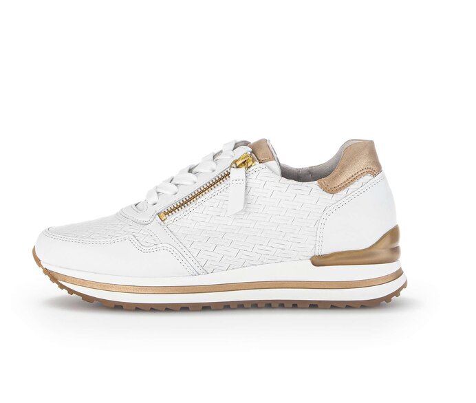 Gabor Damen Sneaker Low Weiß - Effektleder