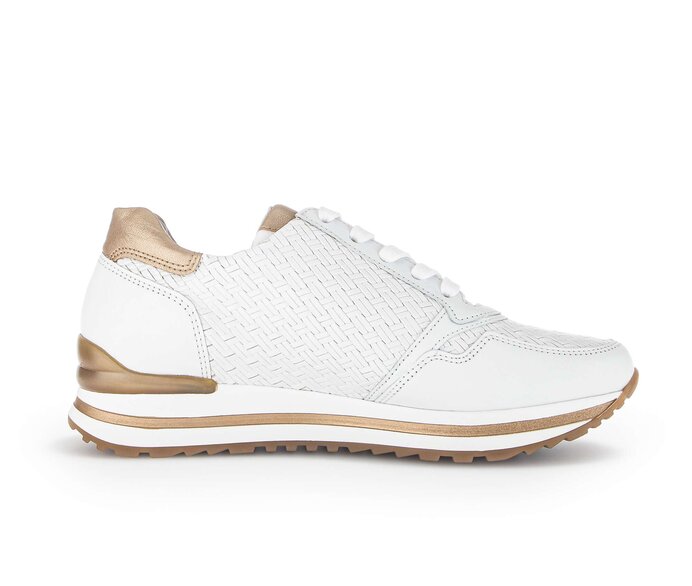 Gabor Damen  Sneaker Low Weiß - Effektleder