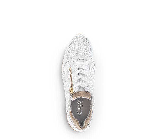 Gabor Damen  Sneaker Low Weiß - Effektleder