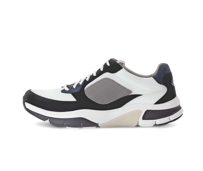 Gabor Herren Rollingsoft Sneaker Low Blau - Materialmix Leder/Textil