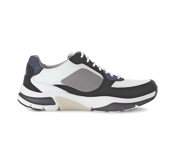 Gabor Herren Rollingsoft Sneaker Low Blau - Materialmix Leder/Textil