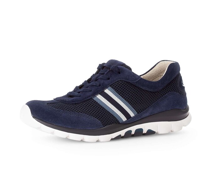 Gabor Damen  Sneaker Low Blau - Materialmix Leder/Lederimitat