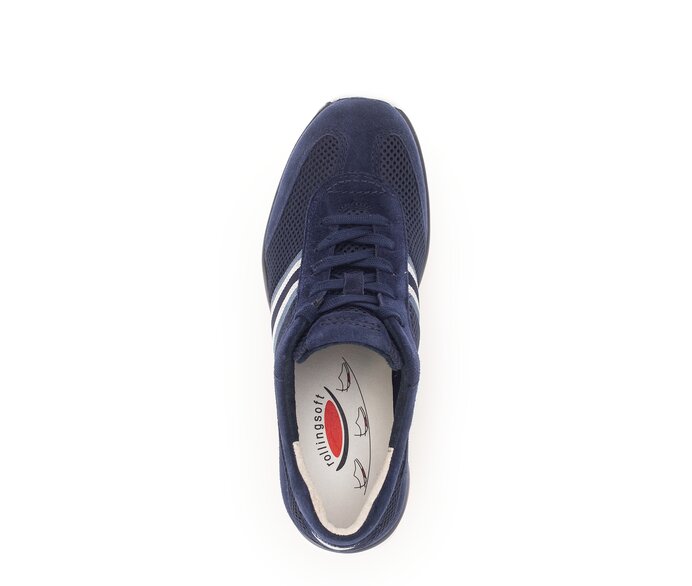 Gabor Damen  Sneaker Low Blau - Materialmix Leder/Lederimitat