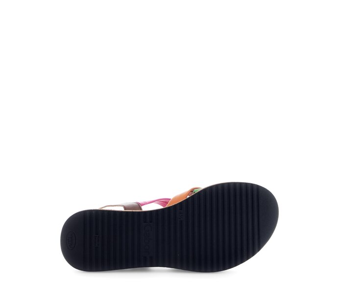 Gabor Damen  Plateau Sandale Multicolour - Materialmix Leder