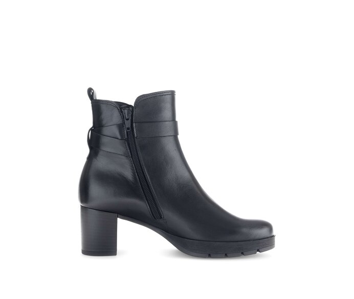 Gabor Damen  Plateau Stiefelette Schwarz - Glattleder