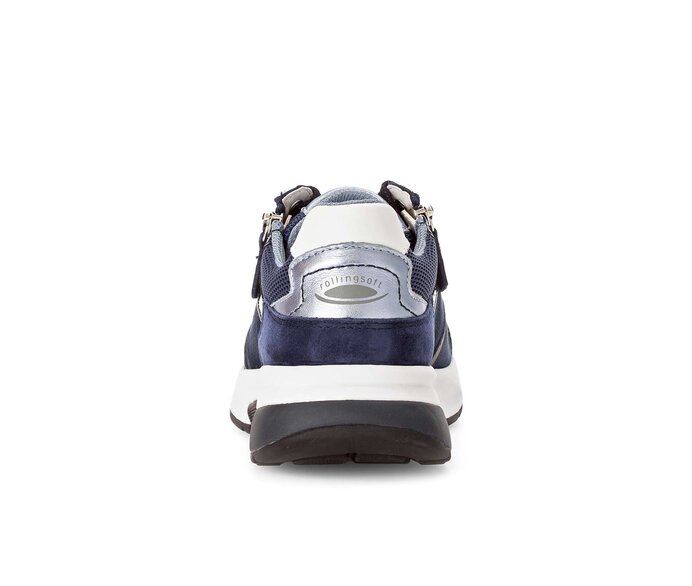 Gabor Damen  Sneaker Low Blau - Materialmix Leder/Lederimitat