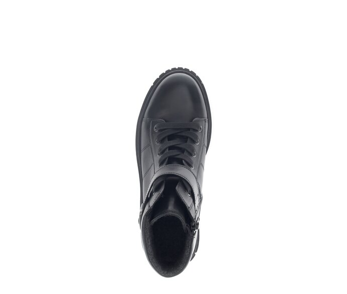 Gabor Damen  Schnürstiefelette Schwarz - Glattleder