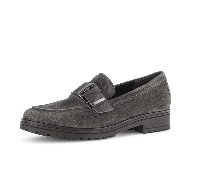 Gabor Damen  Loafer Grau - Rauleder