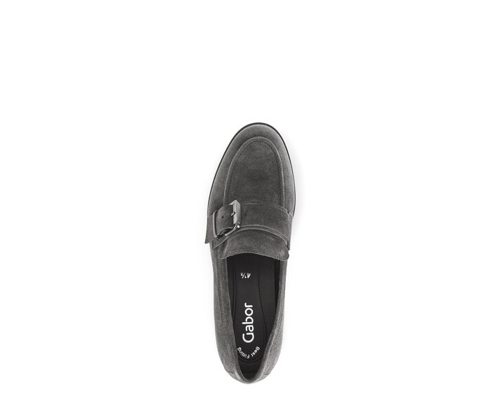Gabor Damen  Loafer Grau - Rauleder