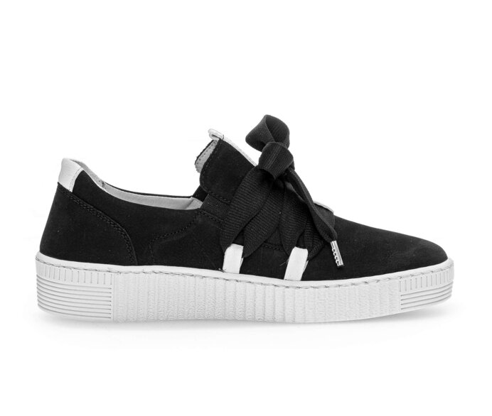 Gabor Damen  Sneaker Low Schwarz - Materialmix Leder
