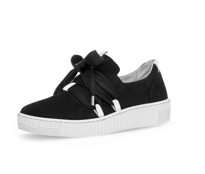 Gabor Damen  Sneaker Low Schwarz - Materialmix Leder