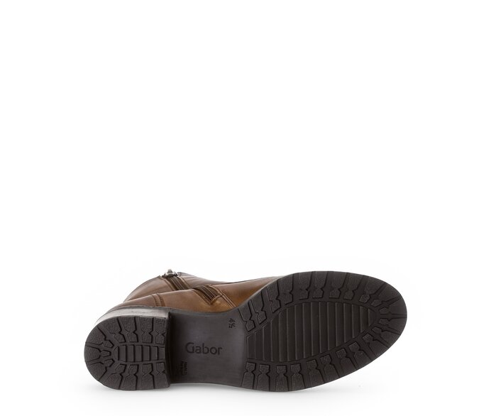 Gabor Damen  Schnürstiefelette Braun - Glattleder
