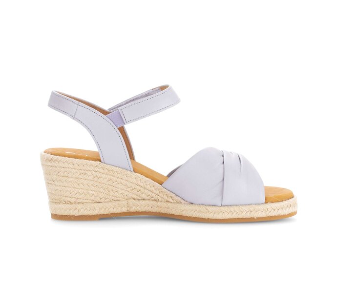 Gabor Damen  Keilsandalette Blau - Glattleder