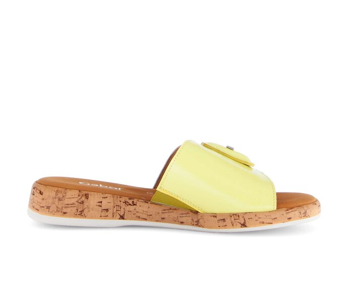 Gabor Damen  Pantolette Gelb - Lackleder