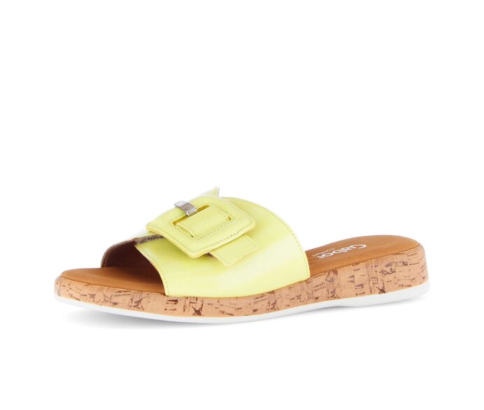 Gabor Damen  Pantolette Gelb - Lackleder