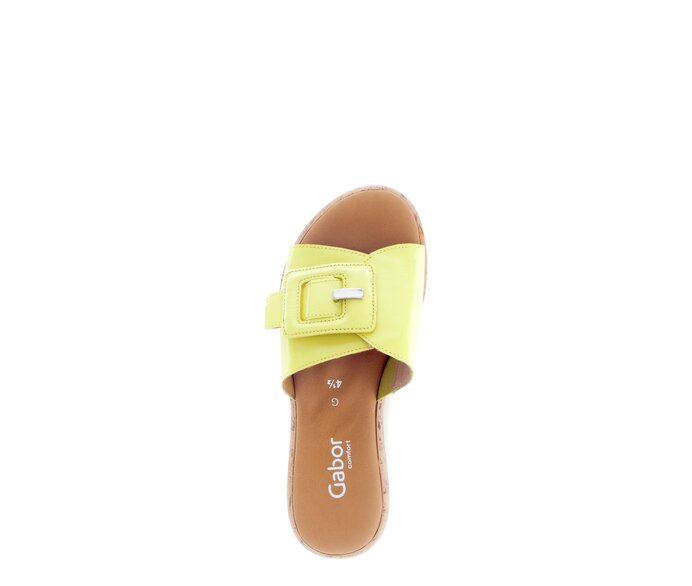 Gabor Damen  Pantolette Gelb - Lackleder