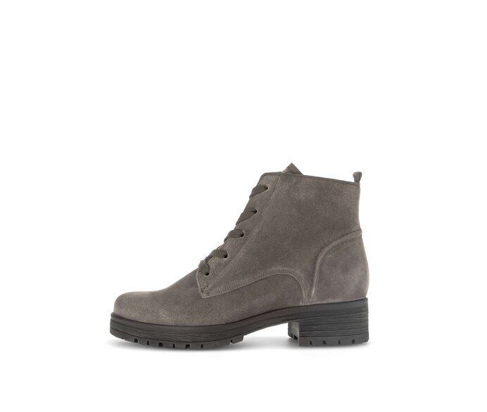 Gabor Damen Schnürstiefelette Grau - Rauleder