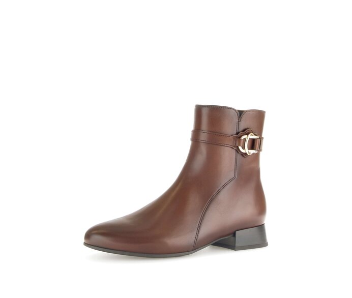 Gabor Damen  Elegante Stiefelette Braun - Glattleder
