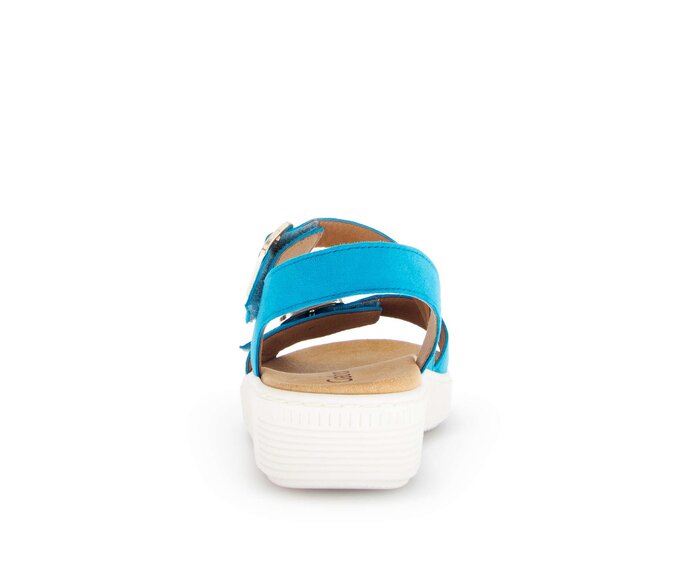 Gabor Damen  Plateau Sandale Blau - Rauleder