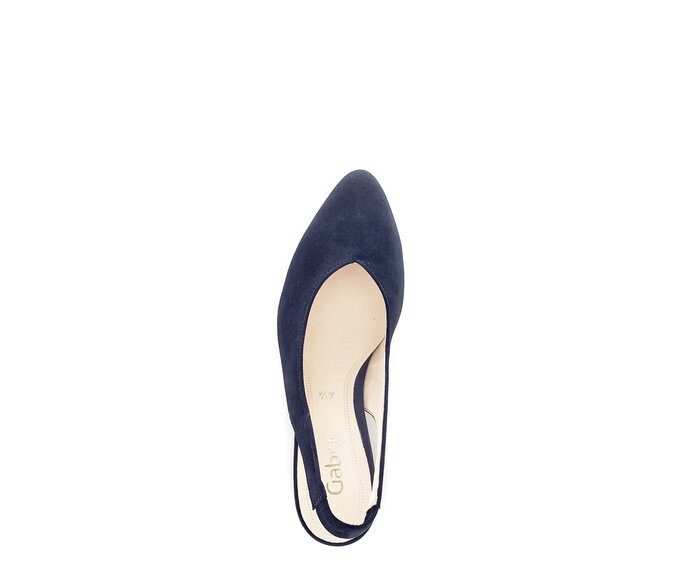 Gabor Damen  Slingpumps Blau - Rauleder