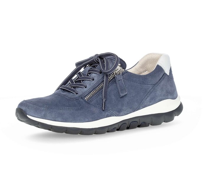 Gabor Damen  Sneaker Low Blau - Rauleder