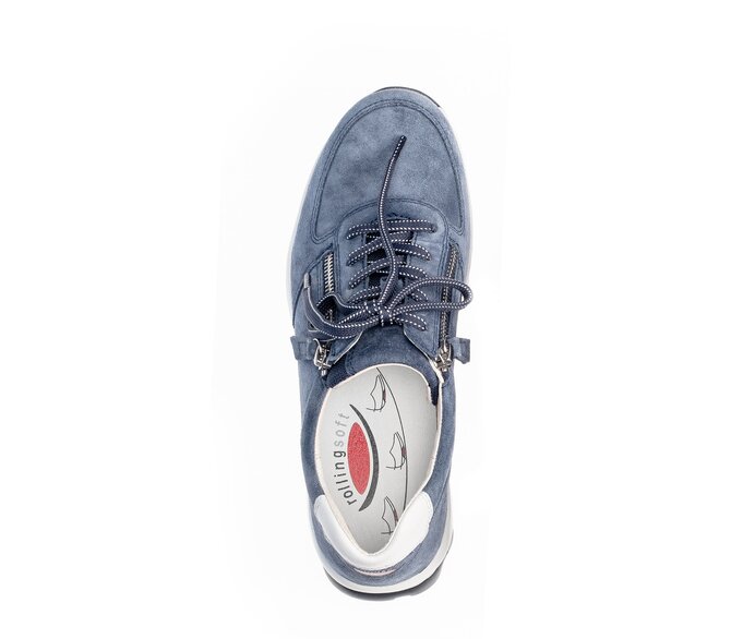 Gabor Damen  Sneaker Low Blau - Rauleder