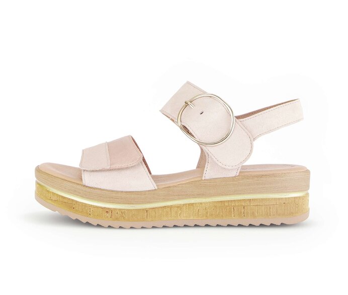 Gabor Damen Plateau Sandale Rosa - Materialmix Leder