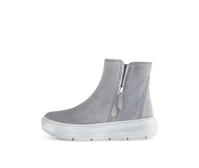 Gabor Damen Sportliche Stiefelette Grau - Rauleder