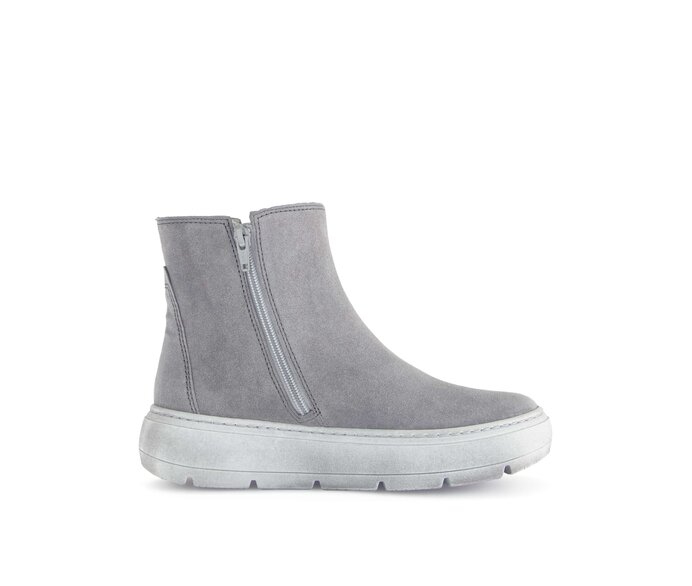 Gabor Damen  Sportliche Stiefelette Grau - Rauleder