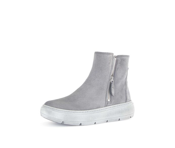 Gabor Damen  Sportliche Stiefelette Grau - Rauleder