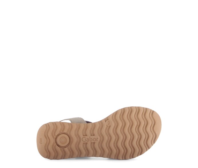 Gabor Damen  Riemchensandale Beige - Rauleder