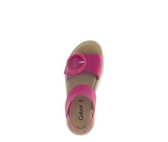 Gabor Damen  Plateau Sandale Pink - Rauleder
