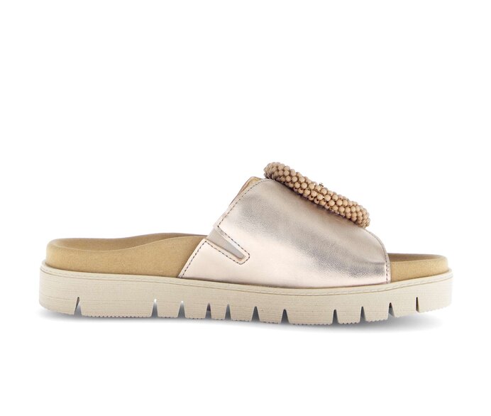 Gabor Damen  Pantolette Gold - Effektleder
