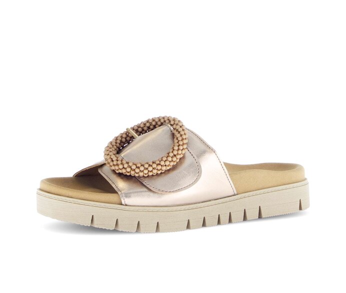 Gabor Damen  Pantolette Gold - Effektleder