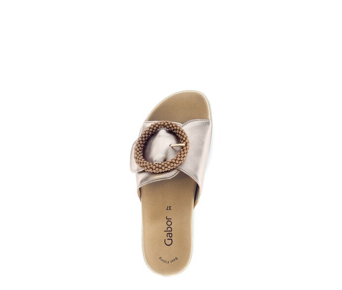 Gabor Damen  Pantolette Gold - Effektleder