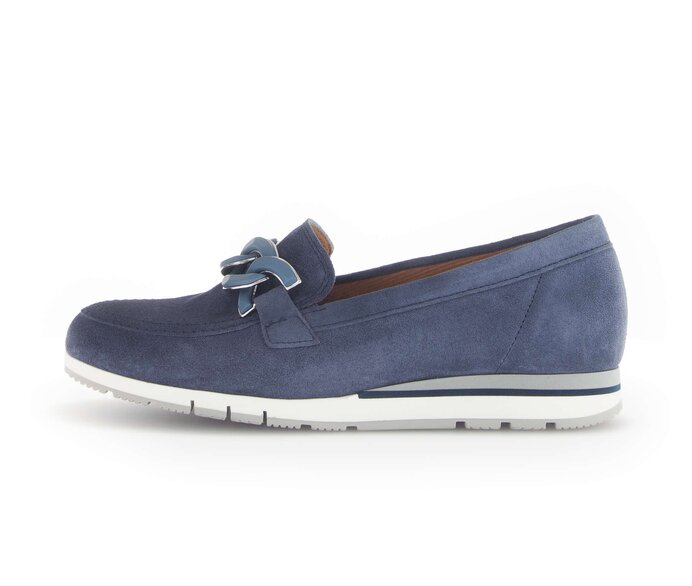 Gabor Damen Slipper Blau - Rauleder
