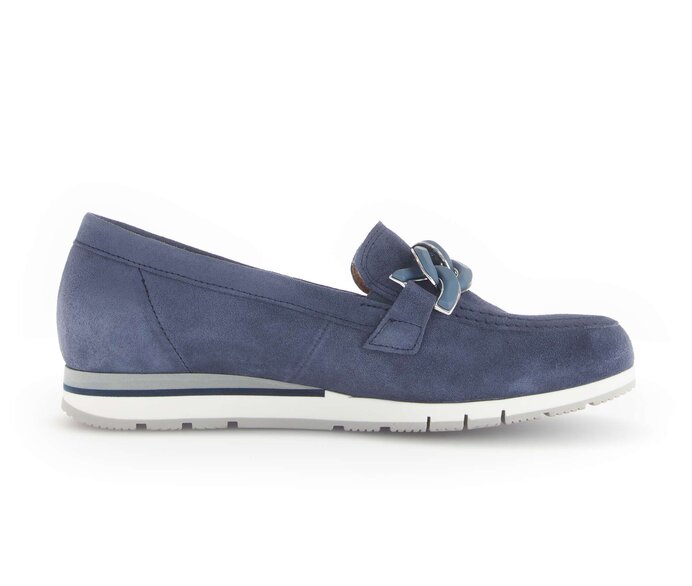 Gabor Damen  Slipper Blau - Rauleder