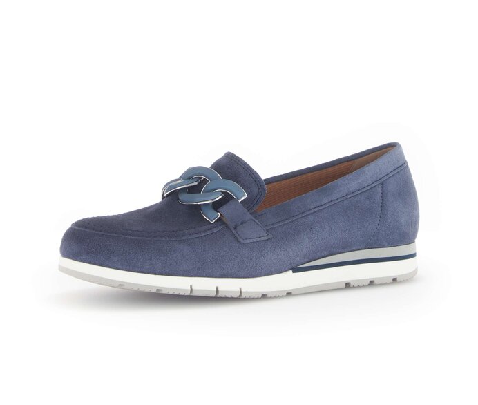 Gabor Damen  Slipper Blau - Rauleder