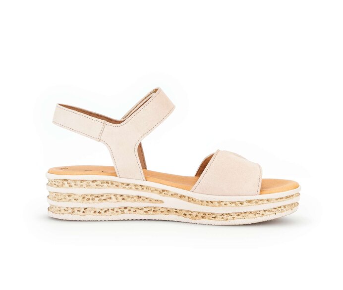 Gabor Damen  Plateau Sandale Rosa - Rauleder