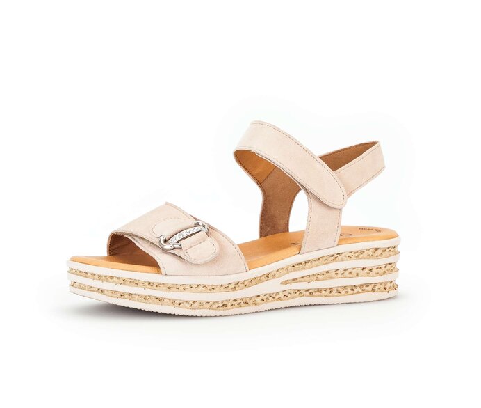 Gabor Damen  Plateau Sandale Rosa - Rauleder