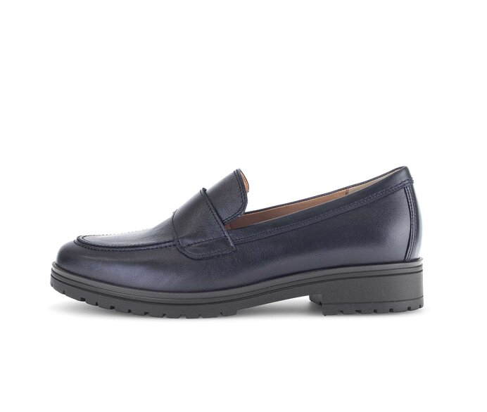 Gabor Damen Slipper Blau - Glattleder