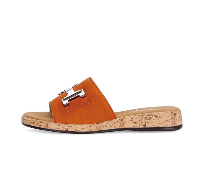 Gabor Damen Pantolette Orange - Rauleder