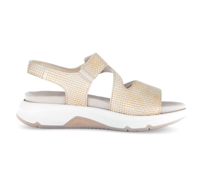 Gabor Damen  Trekkingsandale Beige - Effektleder