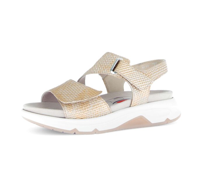 Gabor Damen  Trekkingsandale Beige - Effektleder